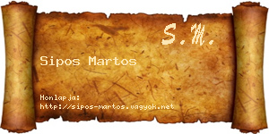 Sipos Martos névjegykártya